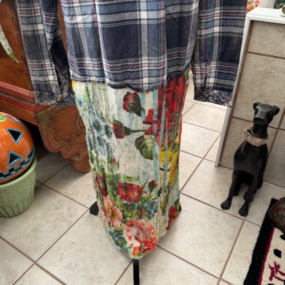 Custom One Off plaid Shirt Dress Size XL - Picture 3 of 6